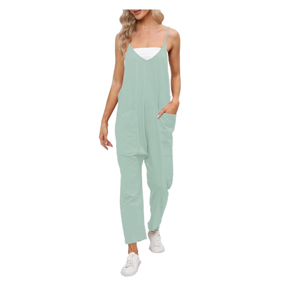 4/July | Green Casual Pocket Jumpsuit - Picture 1 of 8